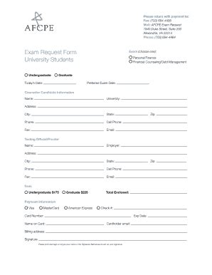 Fillable Online K State Exam Request Form University Students Kansas