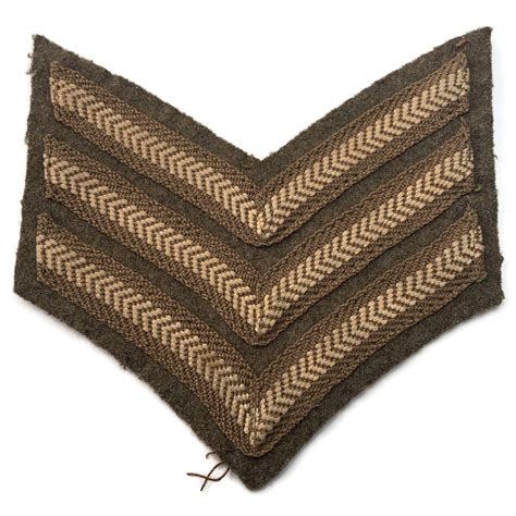 Ww British Army Sergeants Cloth Chevron Insignia Rank Stripes