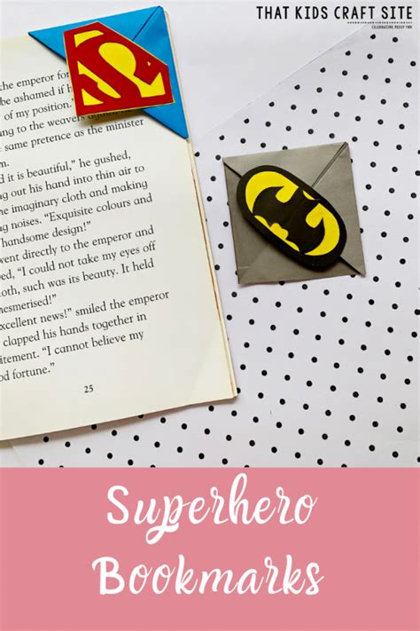 Superhero Bookmarks Template - That Kids' Craft Site