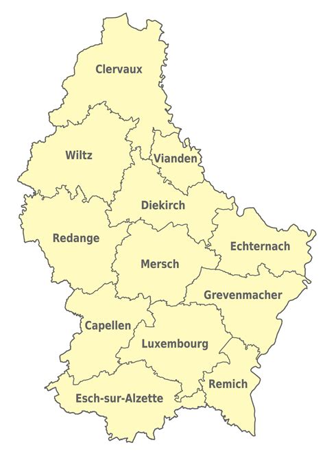 Luxemburg Karte Mit Regionen Landkarten Mit Provinzen