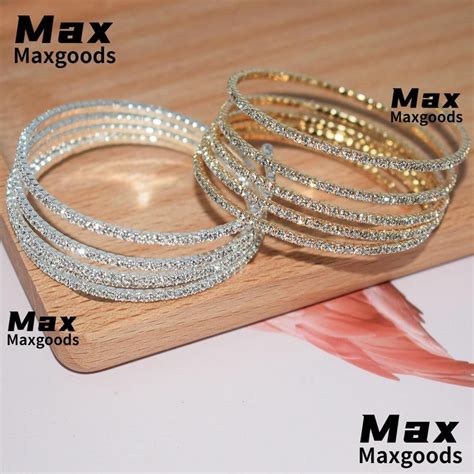 Maxg Cadena De Brazo Multicapa Adorno De Diamantes De Imitaci N En