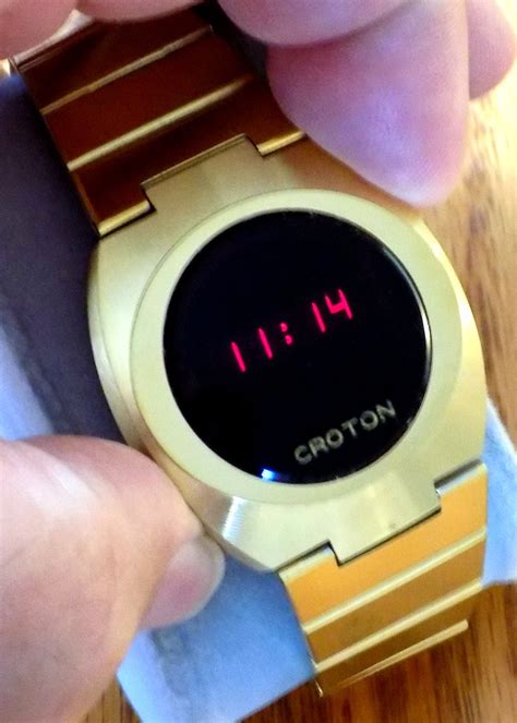 Vintage Croton Men S Digital Quartz Watch Red LED Display Flickr