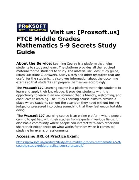 Explore Ftce Middle Grades Mathematics Secrets Study Guide Practice