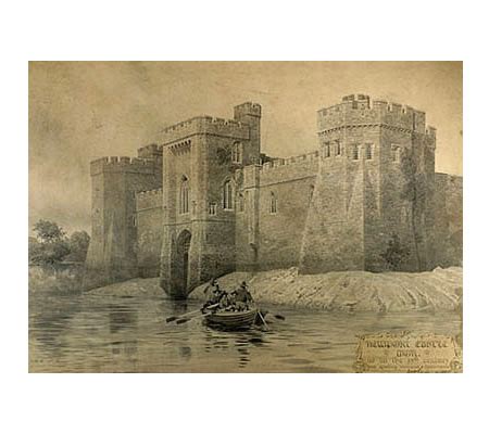 Artist S Reconsruction Of Newport Castle Monmouthshire Mon Gwent Nmg