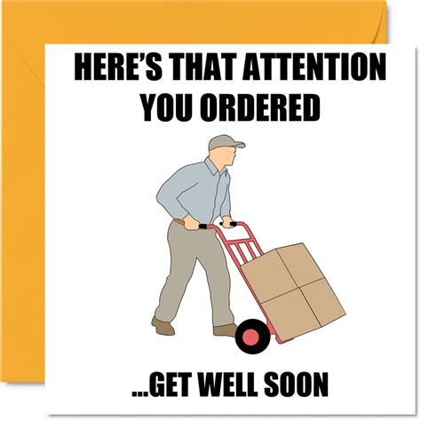 Funny Get Well Soon Cards For Men Delivery For You Get Well Cards