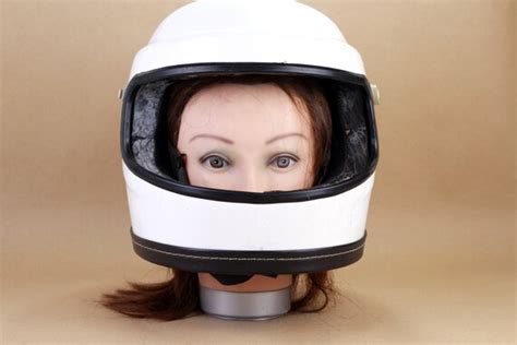 Vintage Motorcycle Helmet - 1980s Helmet - White/Blac… - Gem