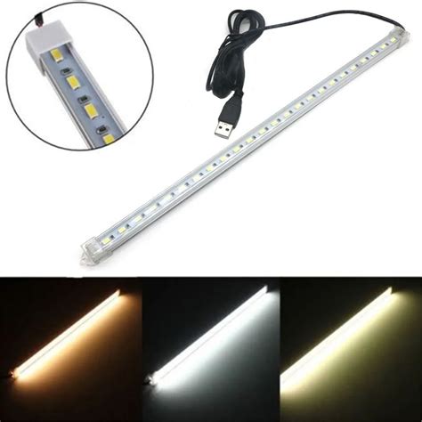 USB 35CM 7W 24 SMD 5630 LED Rigid Strip Hard Bar Light On Off Tube Lamp