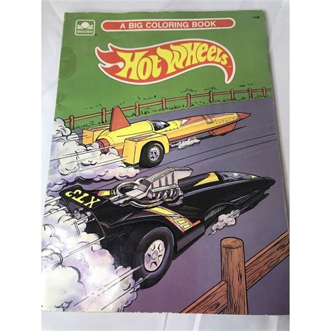 HOT WHEELS Coloring Activity Book Golden Book Some Colored Pages Vintage Etsy
