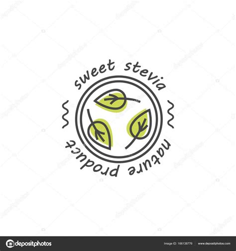 Vector Set Of Stevia Labels Logos Badges Icons Natural Sweetener