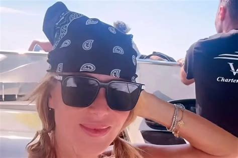 Amanda Holden Strips To Skimpy White Bikini On Luxury Boat Trip In Greece Daily Star