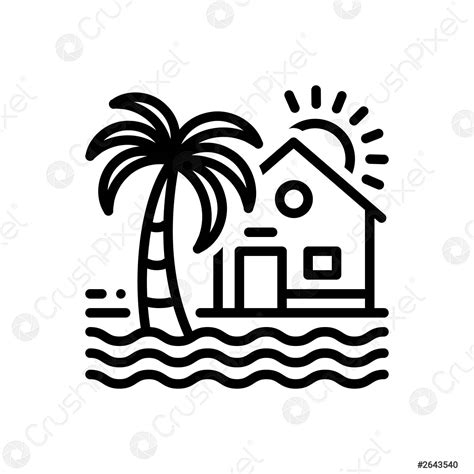 Beach House Stock Vector Crushpixel