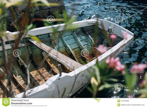 Rustic Vintage Antique Boat Docked In Old Bay Stock Photo Image Of