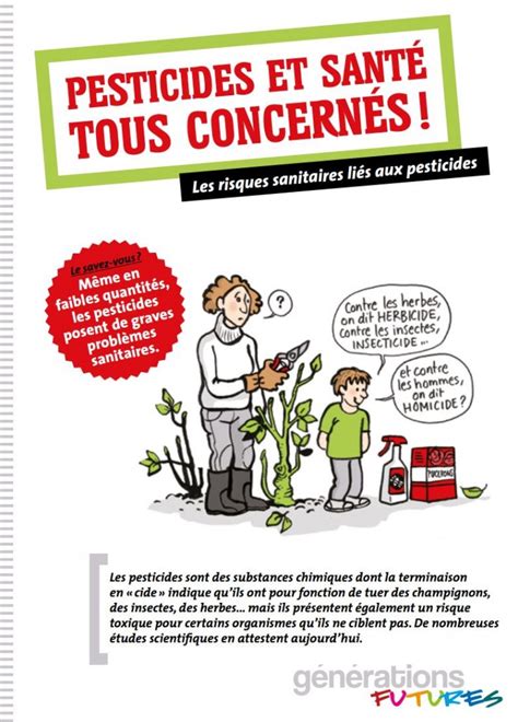 Pesticides Et Santé La Brochure Générations Futures