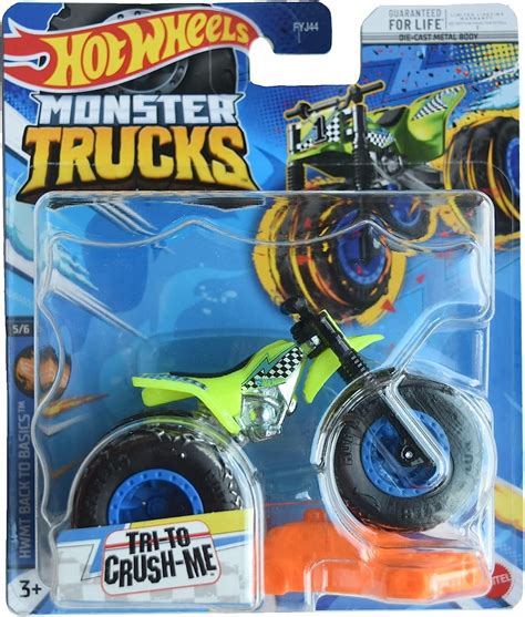 Hot Wheels Monster Trucks Tri To Crush Me HWMT Back To Basics Connect And Crash Walmart