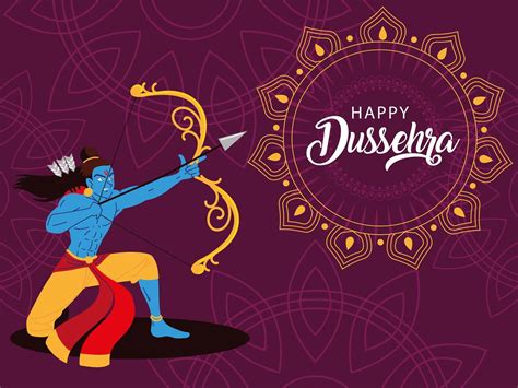 happy dussehra card 4101618 Vector Art at Vecteezy