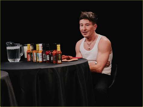 Barry Keoghan Takes Off His Shirt on 'Hot Ones,' Talks 'Saltburn' Grave ...