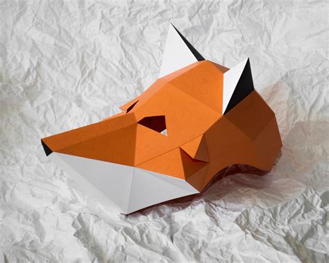 Fox Mask D Papercraft Model Free Printable Papercraft Off