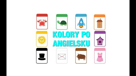 Nauka kolorów po angielsku Learning basic colors Edukacyjne karty