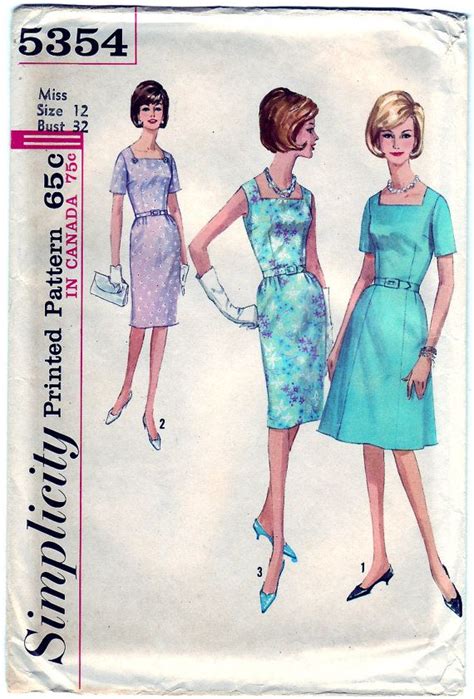 Vintage 1963 Simplicity 5354 UNCUT Sewing Pattern Misses Etsy One