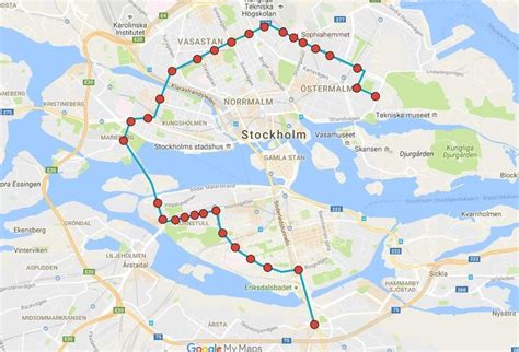 Route Of Bus No4 With Location Of Bus Stops Download Scientific Diagram