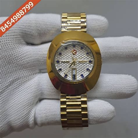 Golden Analog Rado Dia Star Full Gold White Dial Swiss Automatic Watch