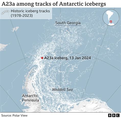 A23a: Spectacular arches, caves as monster iceberg decays