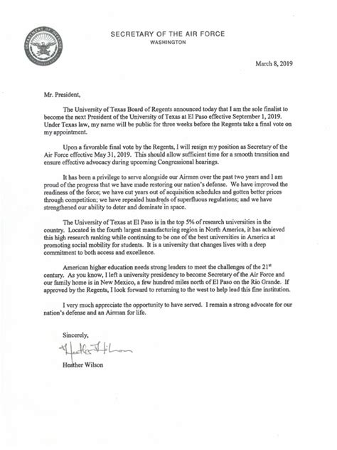 Secaf Resignation Letter Pdf