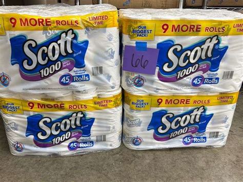 (4) PACKS OF SCOTT TOILET PAPER - Earl's Auction Company