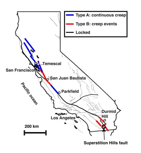 New Explanation For Slow Earthquakes On San Andreas Fault In This Map