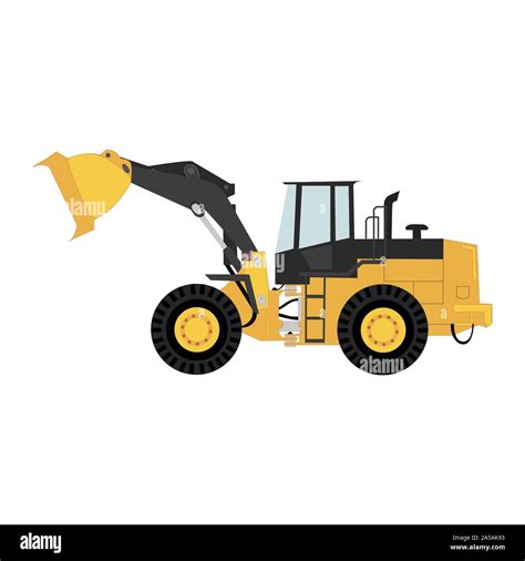 Wheel Loader Vector Vectors High Resolution Stock Photography And