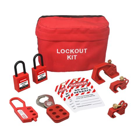 Portable Electrical Lockout Tagout Kit With 3 Circuit Breaker Lockout