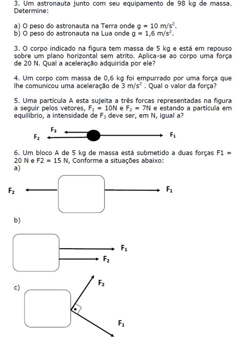 Wagner Alencar F Sica Leis De Newton Exerc Cios