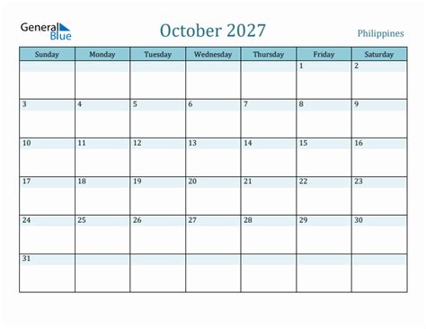 philippines holiday calendar  october