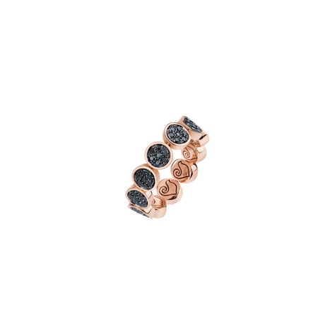 Anello Chantecler Paillettes Veretta Misura In Oro Rosa Con