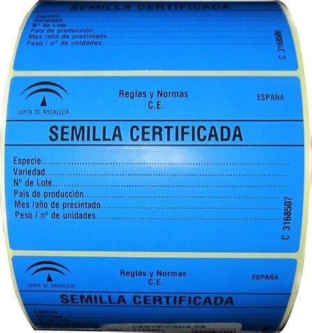 Etiquetas Certificadas Para Semillas Estaciones De Servicio