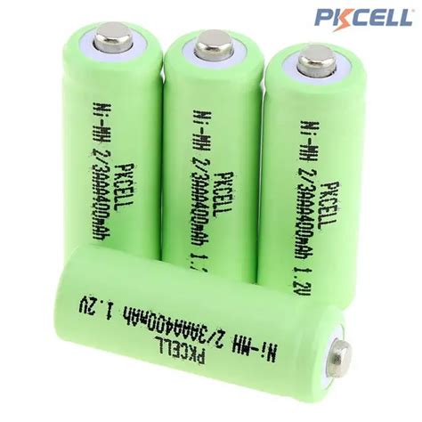 Pkcell 4pcs 2 3 AAA 400mAh 1 2V Ni MH LSD Rechargeable Battery For Toys