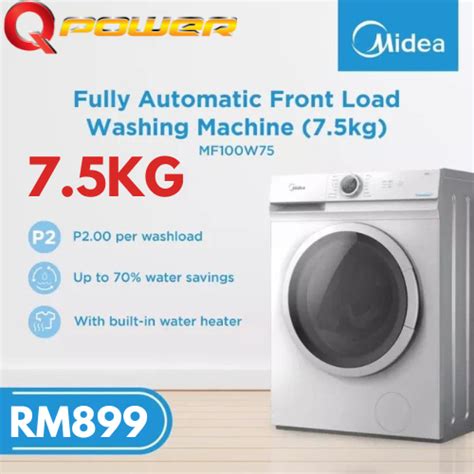 Midea Front Load 75kg Washer Machine Mf100w75 75 Kg Shopee Malaysia