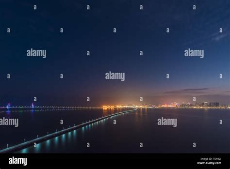 Night view of the Hong Kong-Zhuhai-Macao Bridge Stock Photo - Alamy