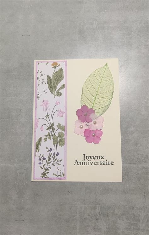 Carte Anniversaire Fleurie En Carte Anniversaire Anniversaire