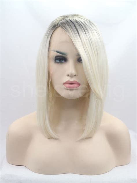 Bob Hair Synthetic Lace Front Wig Ombre Blonde Supplier Bob Hair