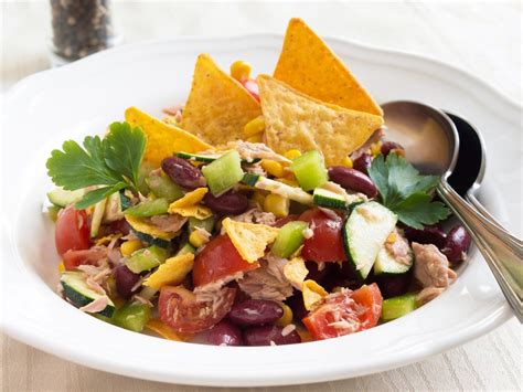 Mexiko Bohnensalat Mit Thunfisch Und Tortillas Rezept