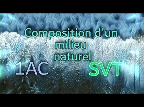 Composition D Un Milieu Naturel 1AC SVT YouTube