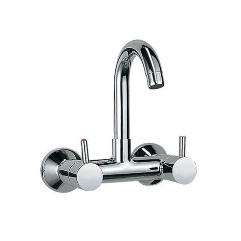 Florentine 2 Lever Wall Swivel Spout Sink Mixer Jaquar Global