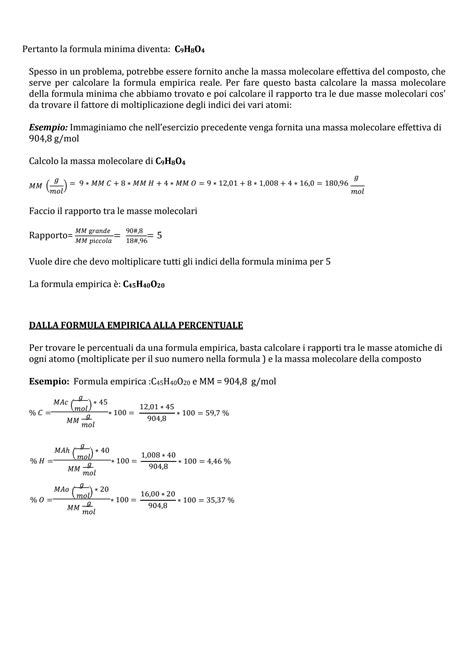 SOLUTION Formulario Chimica Analitica Studypool