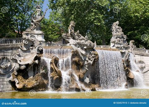 Fountain Of The Twelve Months Turin Stock Image Image Of Valentino