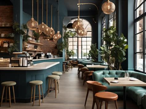 Premium Photo | Cafe interior that exudes a unique and captivating ...