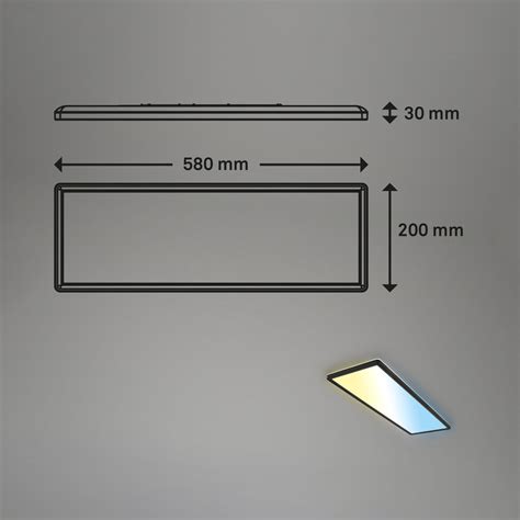 Panneau Led Slim Noir Ultra Plat Cct X Cm Luminaire Fr