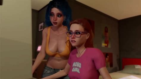 Dos chicas convertidas en Dickgirls Video de animación 3D Futa on