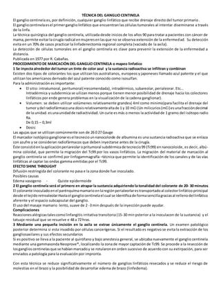 Técnica del ganglio centinela PDF