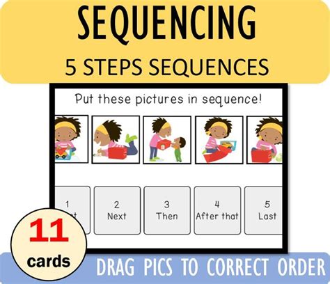 Sequencing 5 Steps Sequencing Cards Story Sequencing